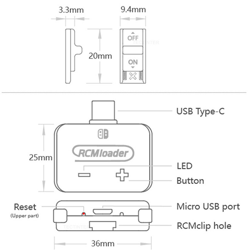 HF Switch RCM Loader Injector RCM Loader Auto Clip Jig Tool Dongle Kit For Nintendo Switch NS Compatible Nintendo Accessories