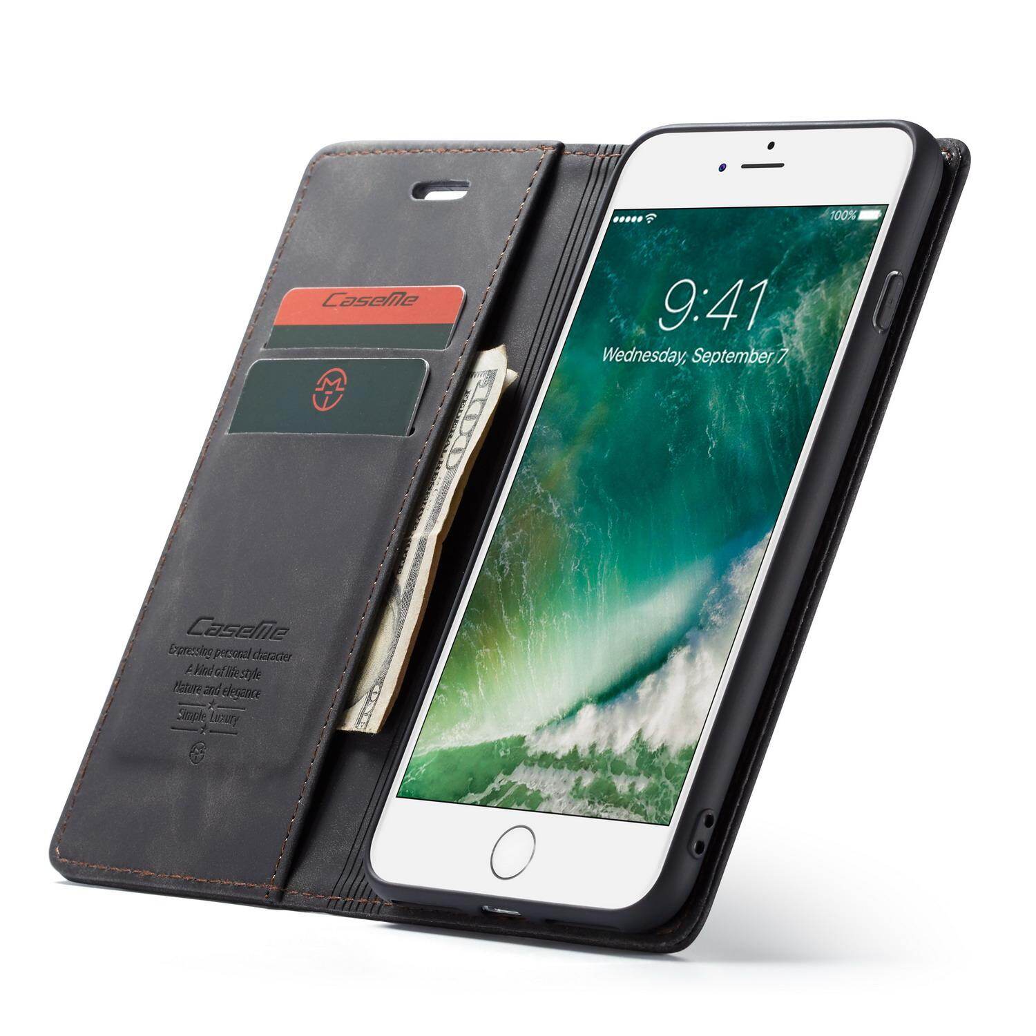 Retro leather flip case for iphone 6 6s 7 8 luxury leather phone case card holder wallet cover for iphone 6 6s 7 8 plus