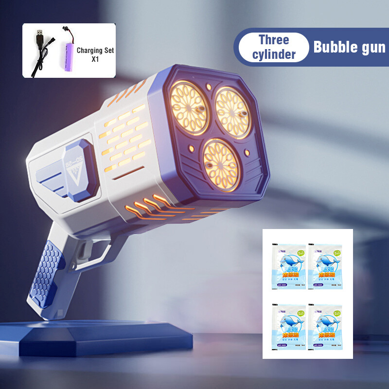 Kmoist điện tự động lớn máy thổi bong bóng xà phòng Đồ chơi máy tạo bong bóng cầm tay 36 lỗ quà tặng sinh nhật Đồ chơi ngoài trời trẻ em