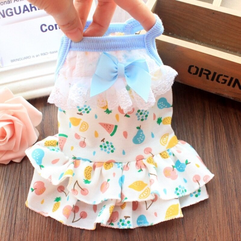 DY Loving Dễ Thương Sling Chó Váy Ren Tutu Váy Cotton Lưới Chó Váy Cho Nữ Hoa Công Chúa Mèo Váy