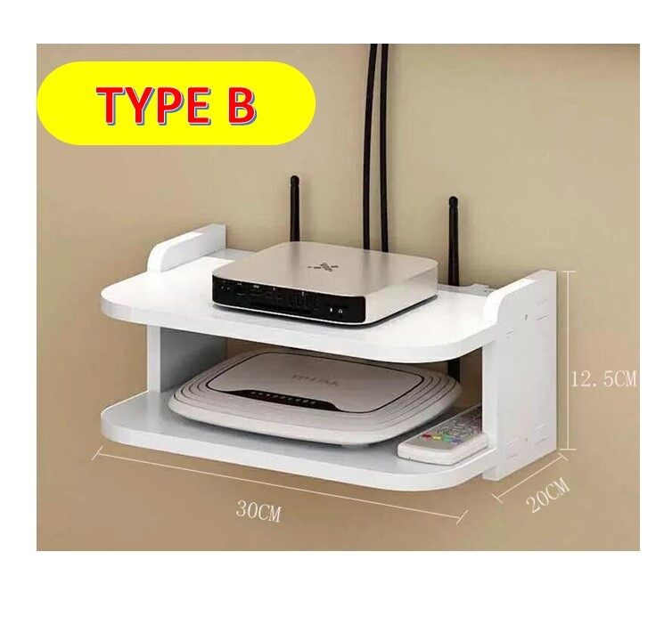 💥FREE GIFT💥DVD Player Rack TV Rack Top Box Floating Storage Shelf Wall ...