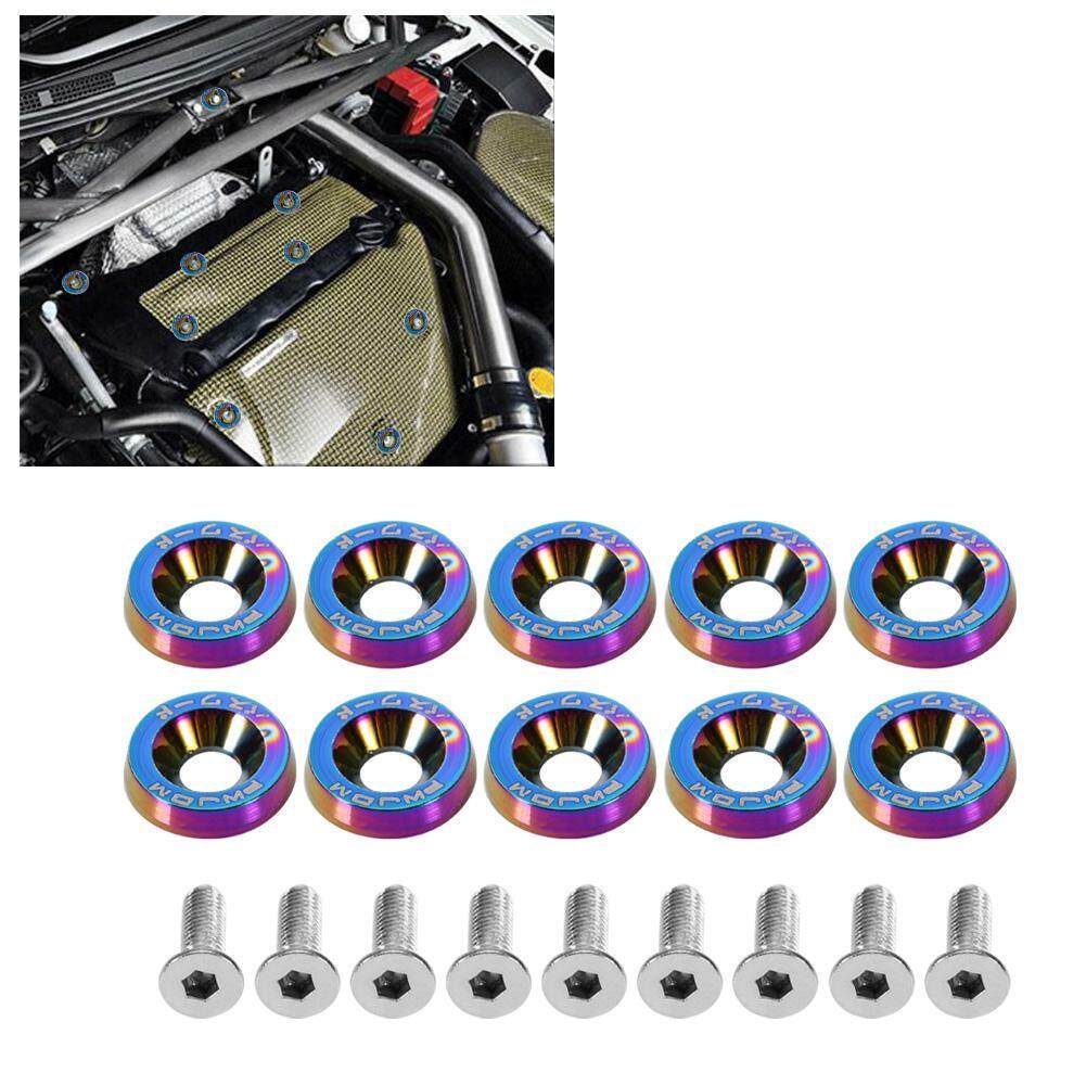Car Modification M6 Gasket Bolt License Plate Frame Decoration Screw Colorful