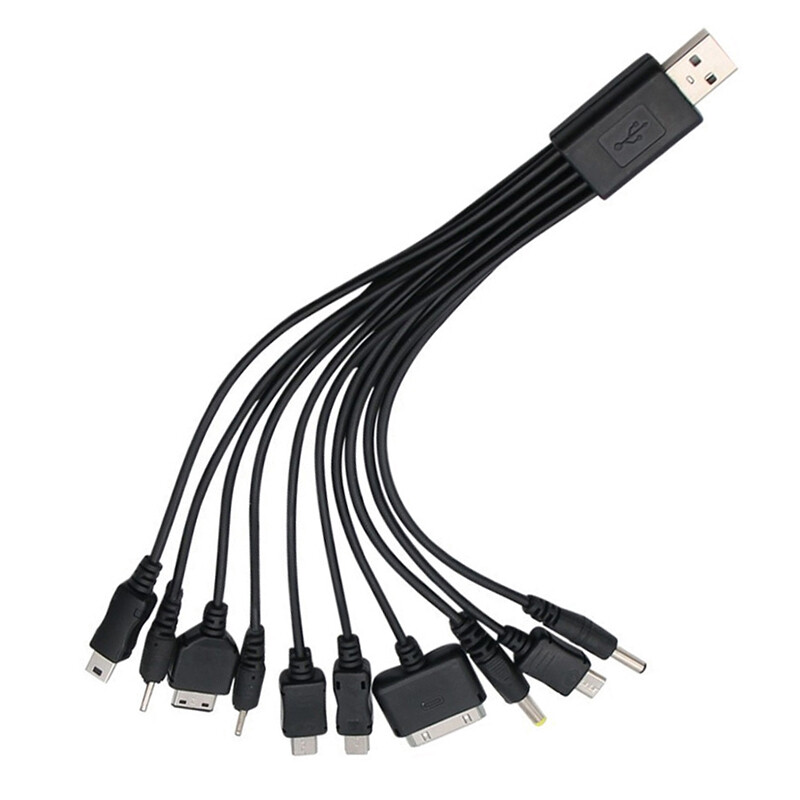 🔥🔥🔥【Fast Shipping】 Multi Pin Cable Charger USB Adapter Cable Data Wire Cord 10 in 1 Multifunction USB Data Transfer Cable Universal