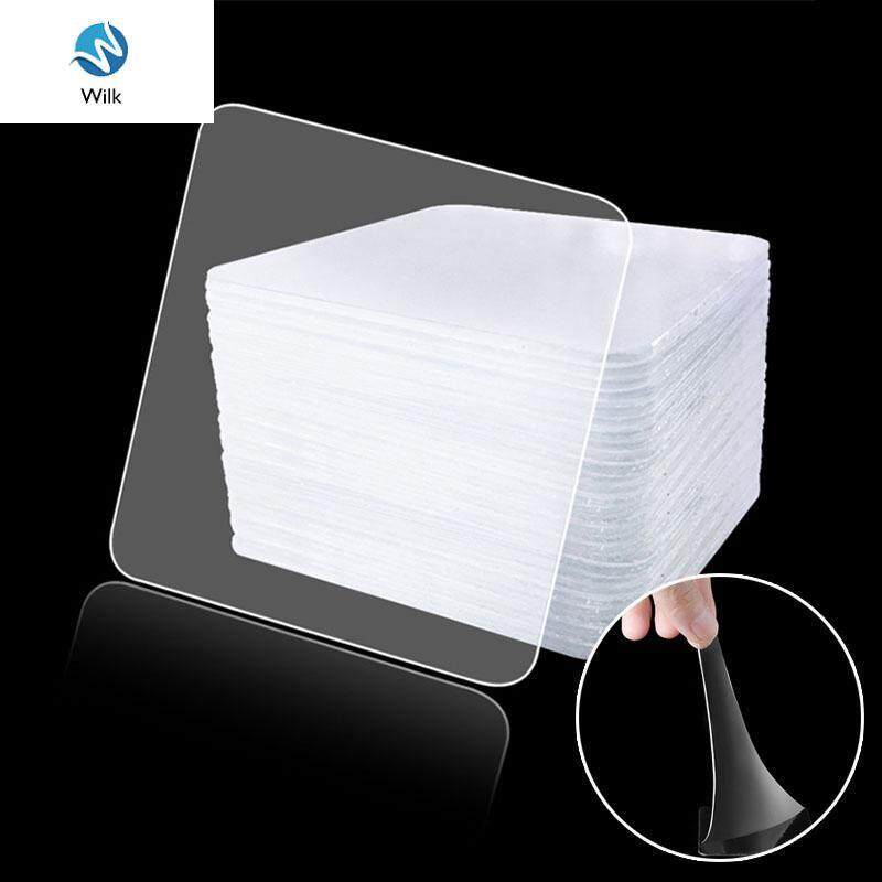 Wilk 20pcs/set Double Sided Adhesive Sheet Clear DIY Craft Strong Sticky Tape Paper School Office Supply