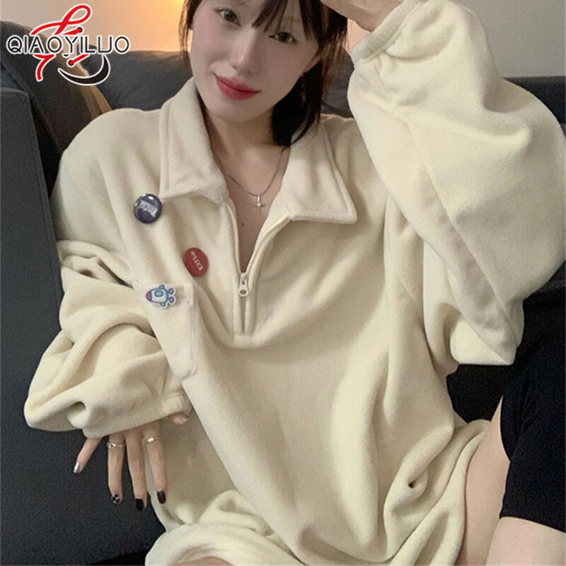QiaoYiLuo Hoodie loose jacket jacket