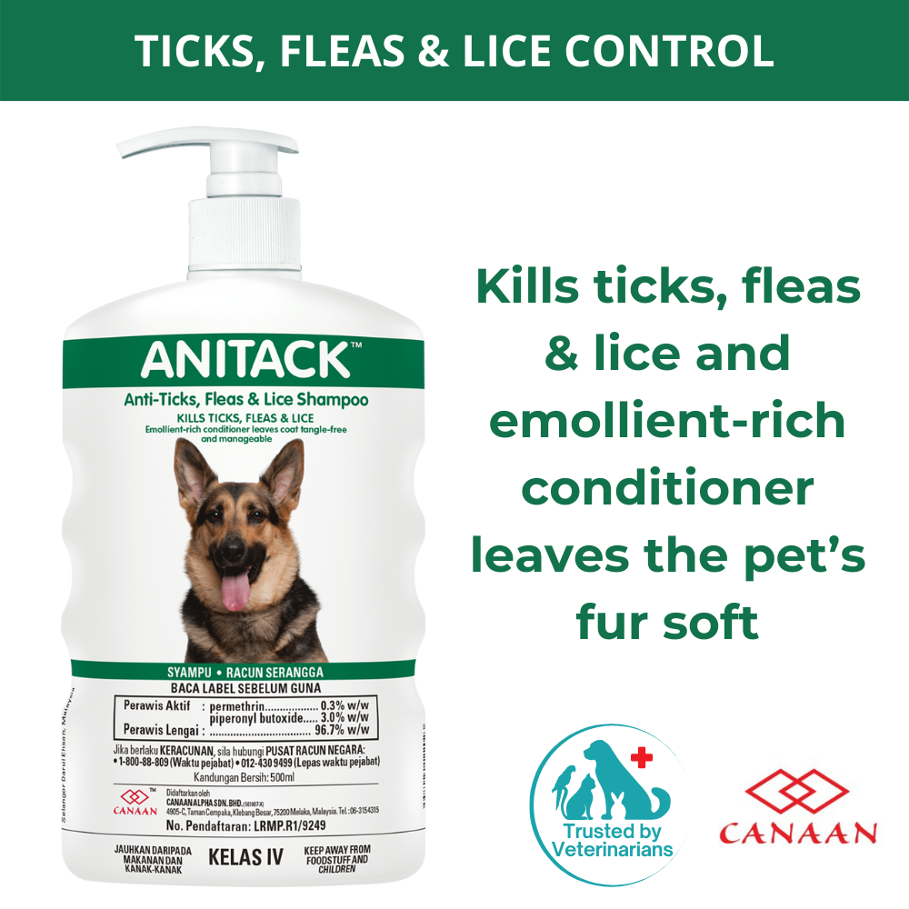 ANITACK Anti Ticks Fleas and Lice Shampoo Dog Shampoo Kills Controls Ticks Fleas Lice Lazada