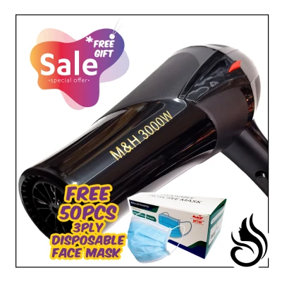 M&H 3000W Hair Dryer with Ionic & LED
