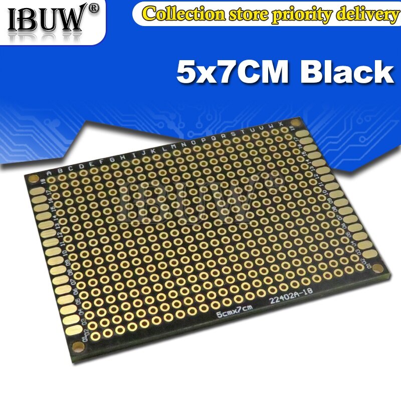 1PCS 5x7cm 5*7 hai mặt bảng mạch in nguyên mẫu phổ quát tự làm in bảng mạch trắng xanh dương vàng đen đỏ xanh 5x7cm PCB
