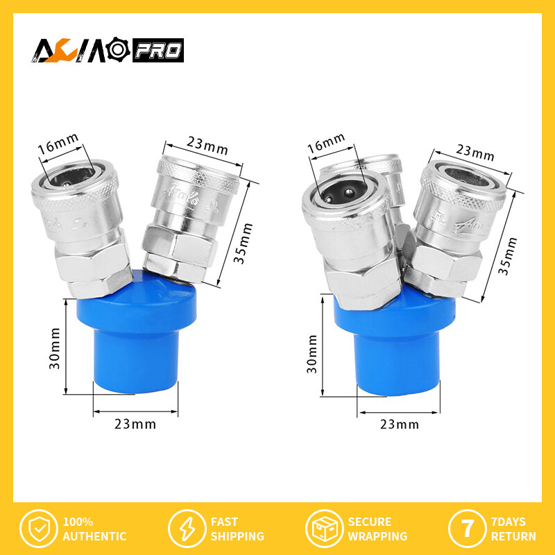 AumoPro 1 Chiếc Đầu Nối Máy Nén Khí Đầu Nối Khí Nén 1/4 Ống Góp Máy Nén Khí Đầu Nối Nhanh 2 Chiều Đầu Nối Nhiều Ống Khớp Nối Khí Nén Đầu Chia Khối Ống Góp Kết Nối Nhanh