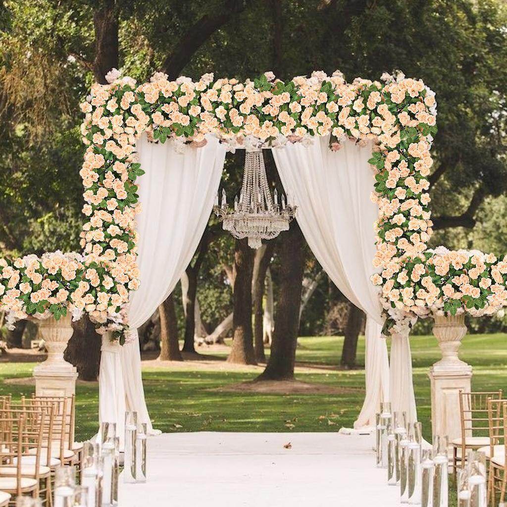 69 Roses Fake Rose Vine Flowers Plants Artificial Flower Hanging Rose Ivy Home Hotel Office Wedding Party Garden Craft Art Décor