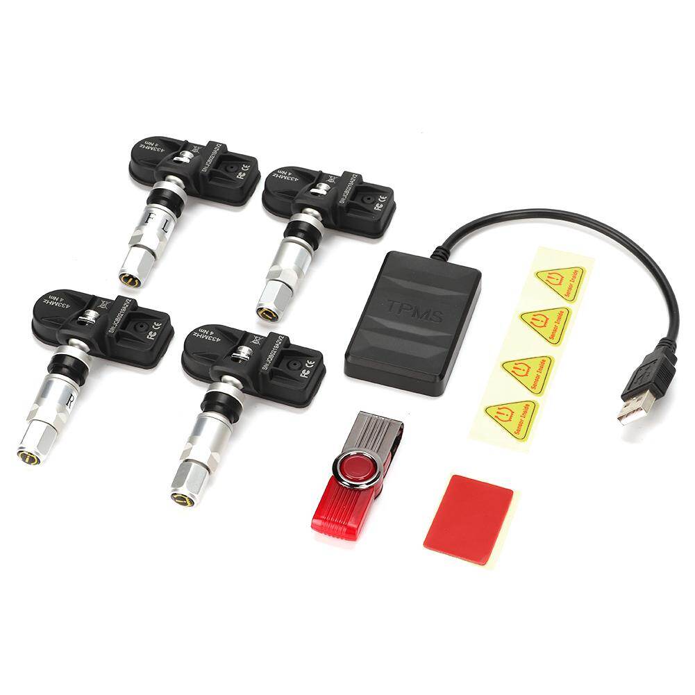 【Mặt Hàng Tốt 】 Hệ Thống Giám Sát Áp Suất Lốp Xe Hơi Tự Động USB TPMS Với Bộ Cảm Biến Bên Trong Cho Điều Hướng Android