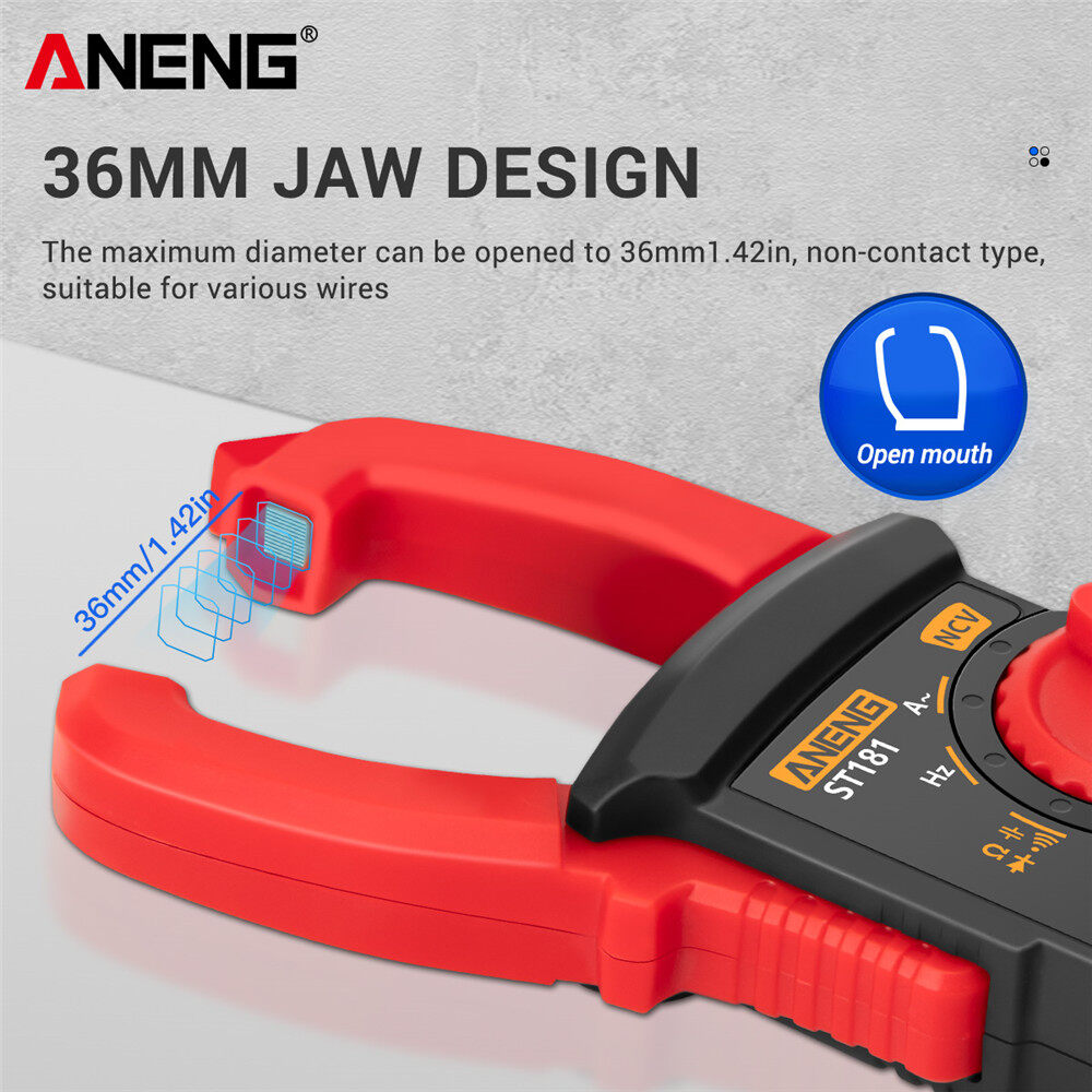 ANENG Đồng Hồ Kẹp Dòng Điện Xoay Chiều Kỹ Thuật Số Đếm ST181 4000 Đồng Hồ Vạn Năng Phạm Vi Tự Động 400A Có Đèn Nền Đồng Hồ Đo Điện Áp Kẹp Đồng Hồ Đo Ampe Kế Kẹp Kiểm Tra NCV Đồng Hồ Vạn Năng Đo Điện Dung