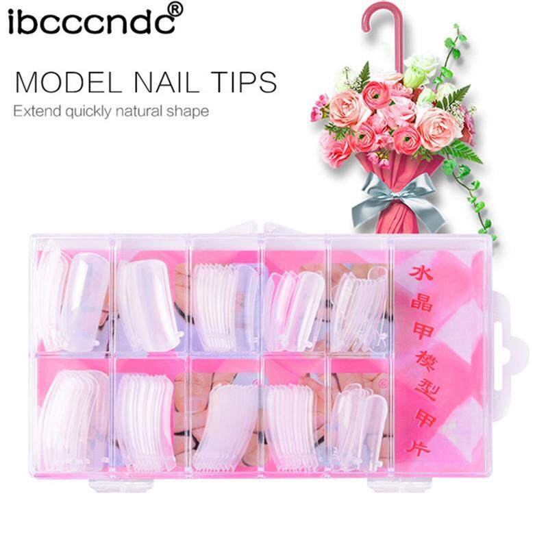 100 Cái/bộ Thạch Poly Gel Đầu Móng Tay Giả Mô Hình Hình Thức Cho Bọc Hoàn Toàn Gel UV Nghệ Thuật Làm Móng Bằng Acrylic Khuôn Móng Giả Mở Rộng Trong Suốt