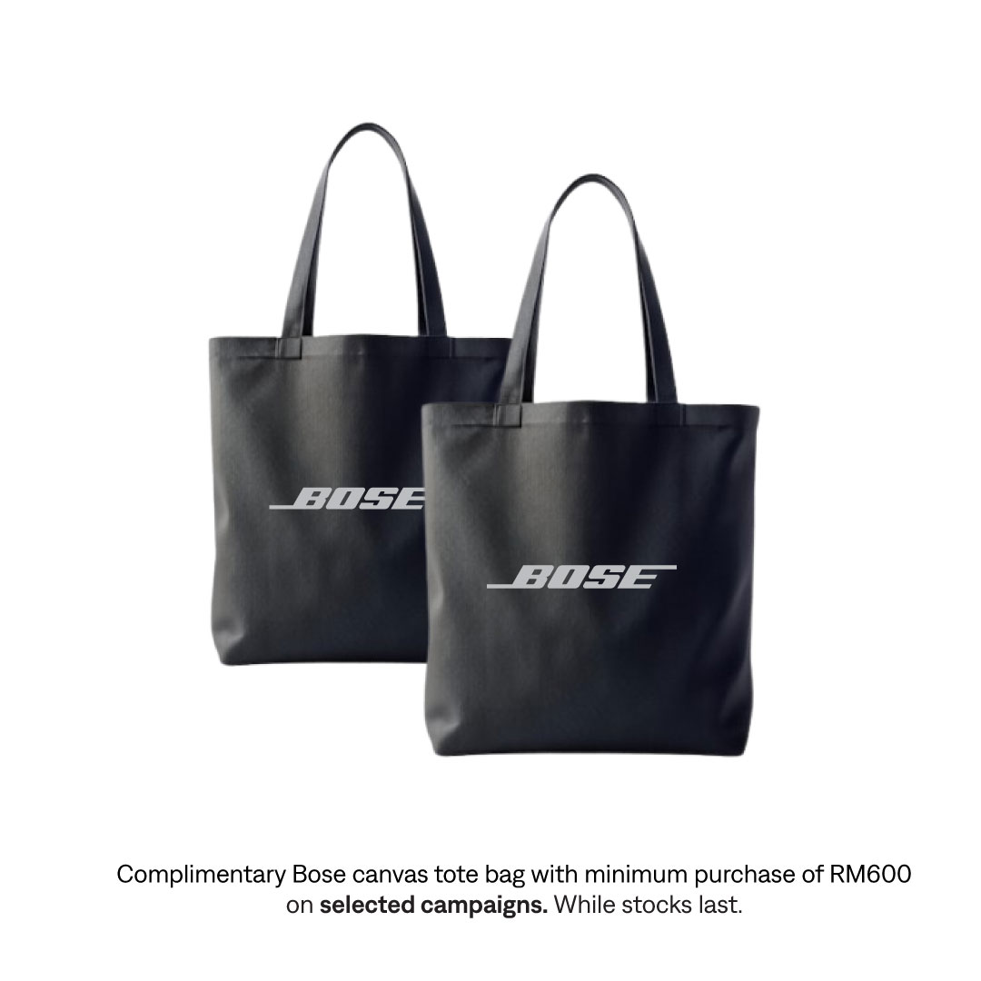 Beg Tote Kanvas Bose Percuma