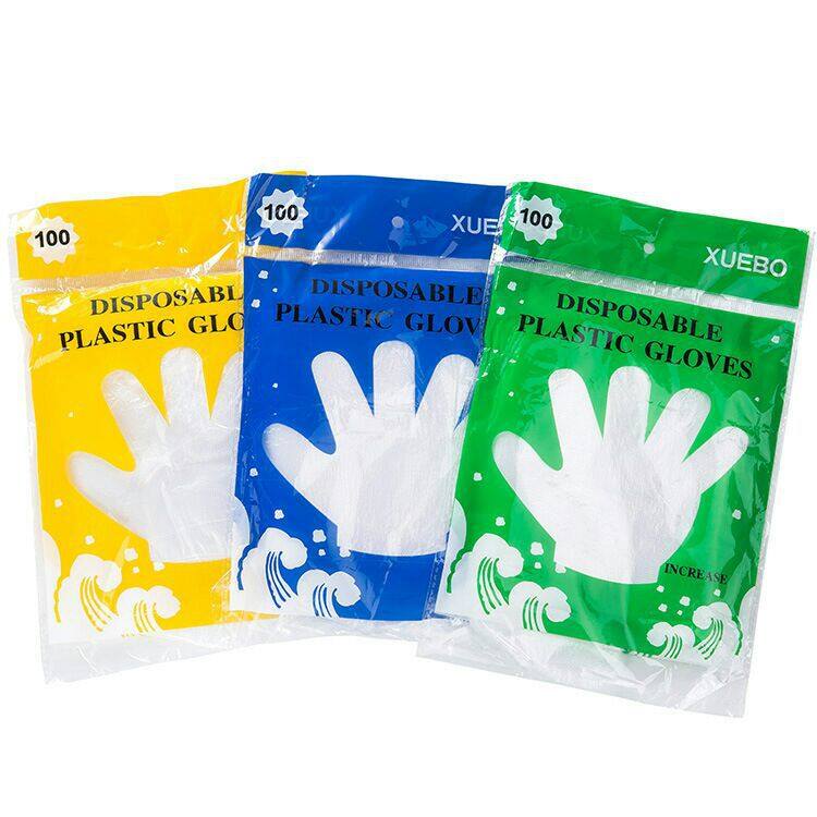 100Pcs/Pack High Quality Disposable Plastic Gloves Eco-friendly One-off Plastic Gloves