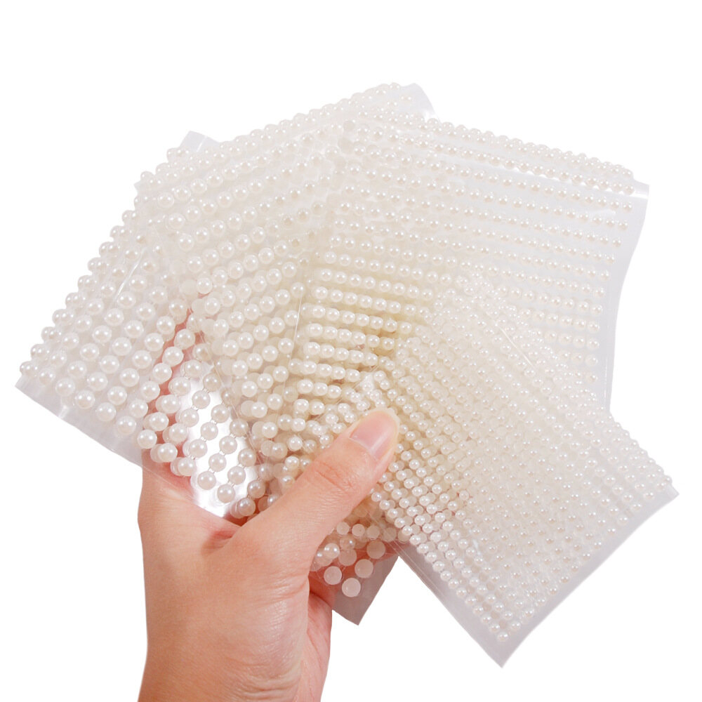 900Pcs Pearl Round Eyes Face Accessories Nail stickers Wholesale Electric Syllable Pearl Inexpensive Stickers Face Eyebrow