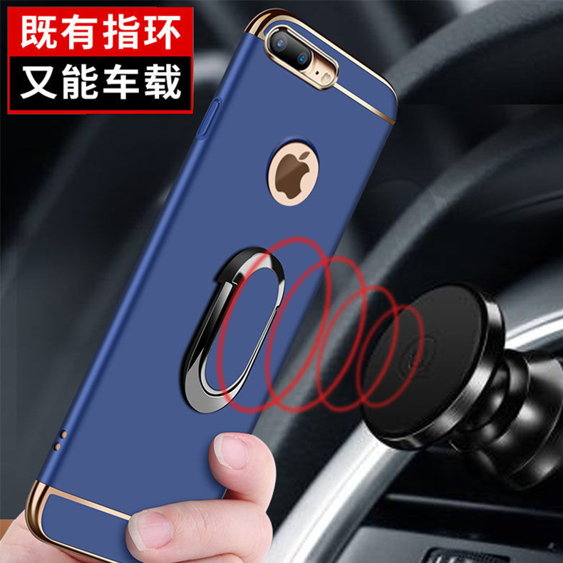 LIANPO For iPhone 7 iPhone 8 Phone Case Luxury 3 In 1 Matte Ultra Thin Anti-Scratch Shockproof Electroplated Frame Hard PC Back Cover For iPhone 7/iPhone 8 Case With Free Ring Stand Holder & String
