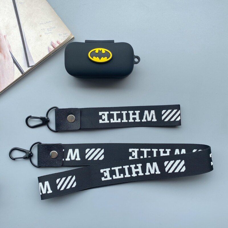 Spidermans Bat-mans Captain Americas for QCY T5/T5s Silicone Ear Casing Cartoon Wireless Bluetooth Headphone Protective Cover Shockproof Soft Shell