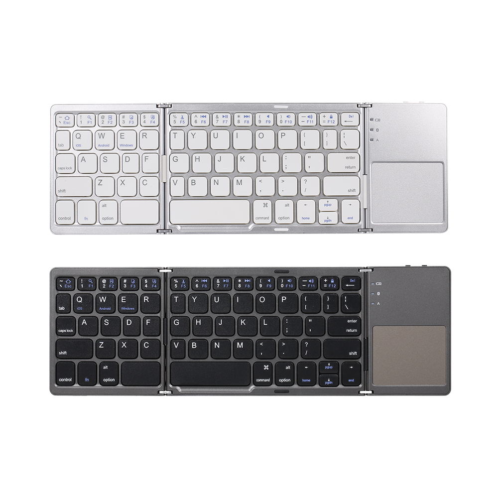 AJAZZ Bàn Phím Gấp Không Dây BT Bàn Phím BT Siêu Mỏng Cầm Tay, Với Touchpad Cho Windows/Android/IOS