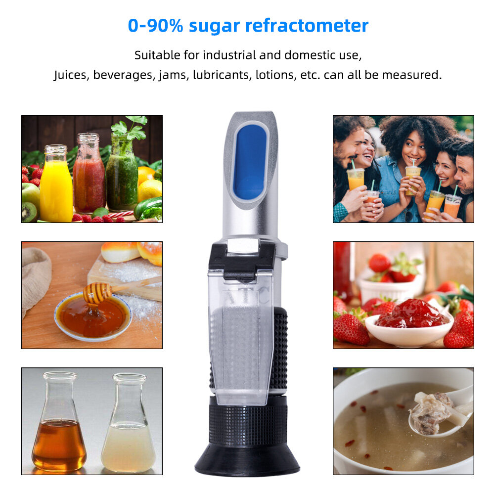 Khúc Xạ Kế RCYAGO Brix Khoảng 0-90% Thức Ăn Đường Với Hộp Pu