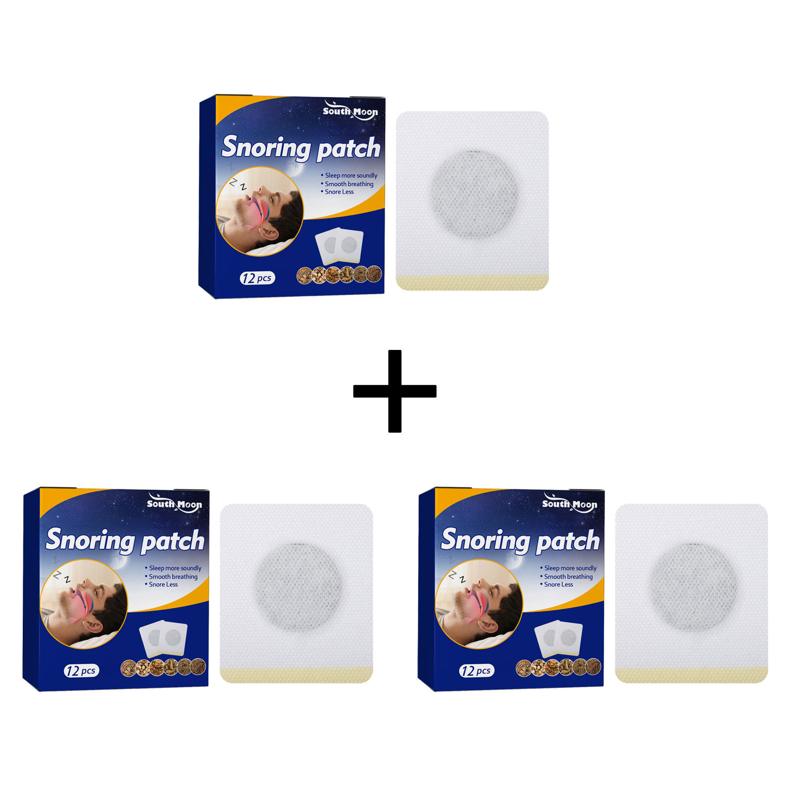 South Moon Snoring Patch Anti-snoring Nasal Patch Health Care Anti-snoring Breathing Nasal Patch Improve Sleep Quality And Reduce Noise Breath Sleep Better Mouth Strips Right Aid Stop Snoring Nose Patch Good Sleeping Patch Product
