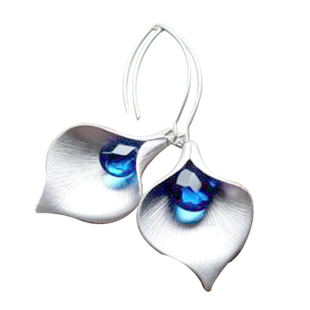 Bluelans®fashion Wanita Orchid Liontin Panjang Kait Threader Menjuntai Hadiah Perhiasan Anting-Anting By Bluelans.