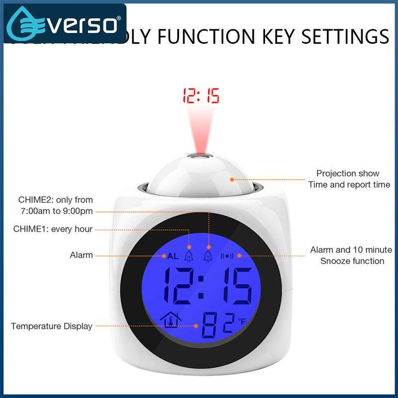Digital Temperature Smart Digital LED Projection Alarm Clock Time