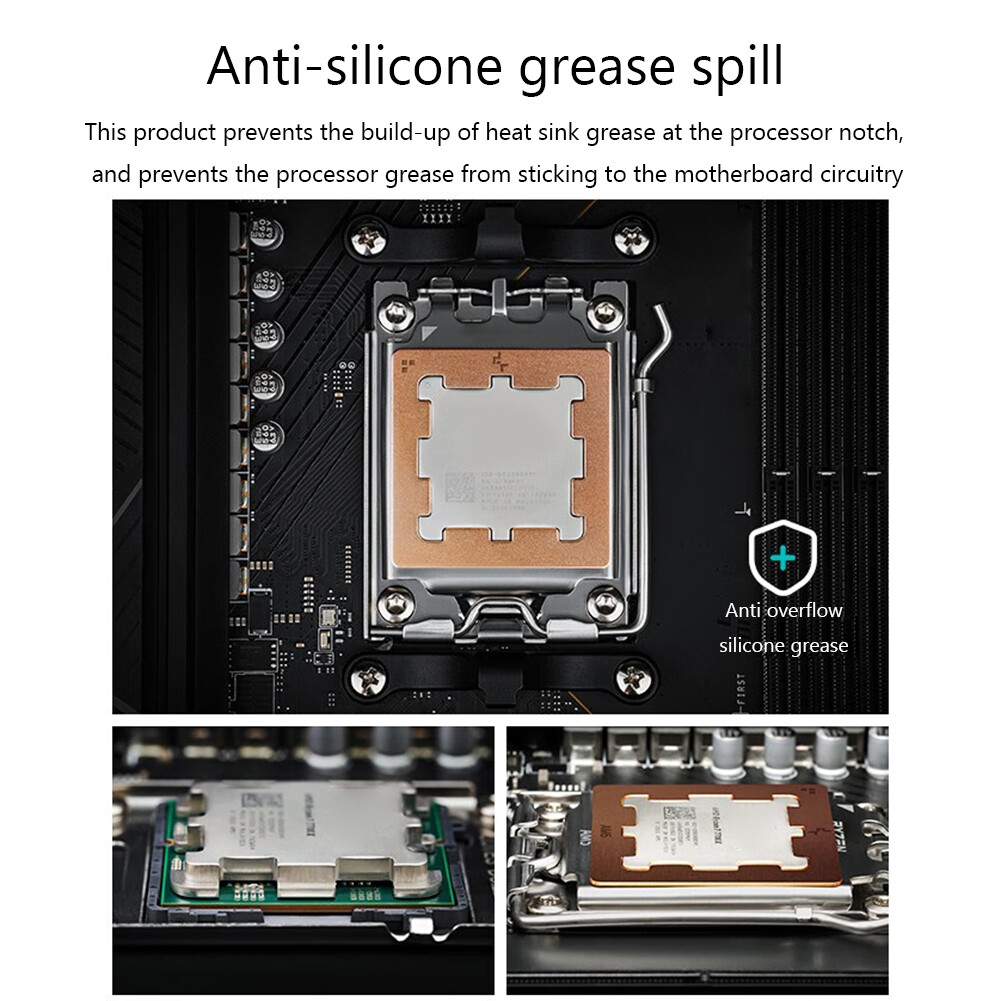 Pure Copper Thermal Conductive Patch Protecting Motherboard CPU Thermal Conductive Pad Replacement Accessories for AMD AM5 CPU 7950X 7900X 7700X 7600X
