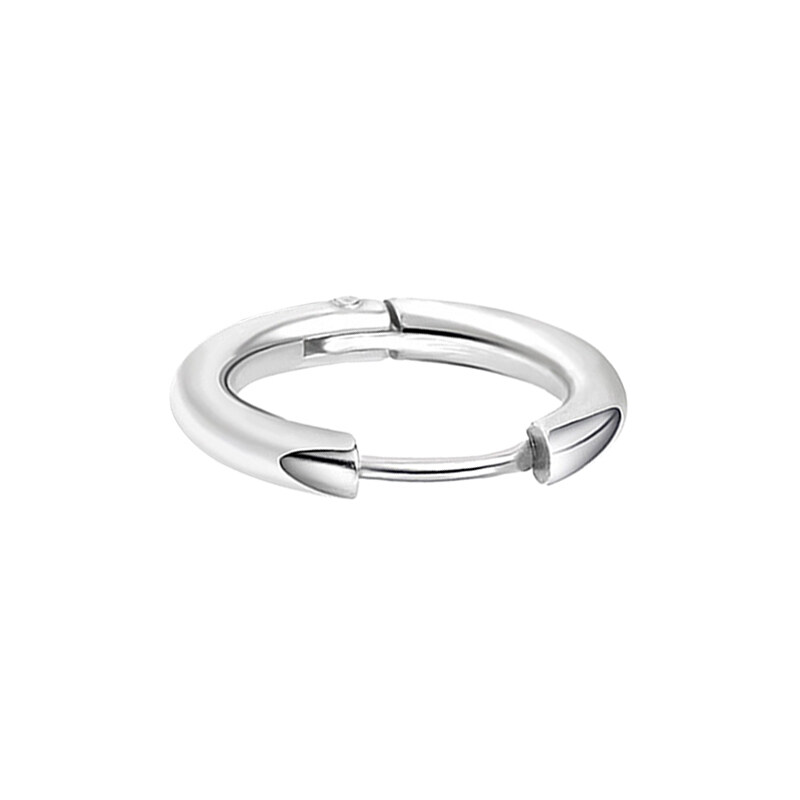 SAWU ] Punk Rock Rhodium Hoop Tấn Thép Tròn Không Gỉ Bông Tai Cho Phụ Nữ Đàn Ông Khuyên Tai