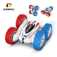 Deerc DE35 Xe ô tô điều khiển từ xa có thể xoay lật 360° thiết kế đèn pha 4 bánh xe in 2 màu 4WD dành cho bé trai và bé gái phù hợp dùng làm quà tặng – INTL