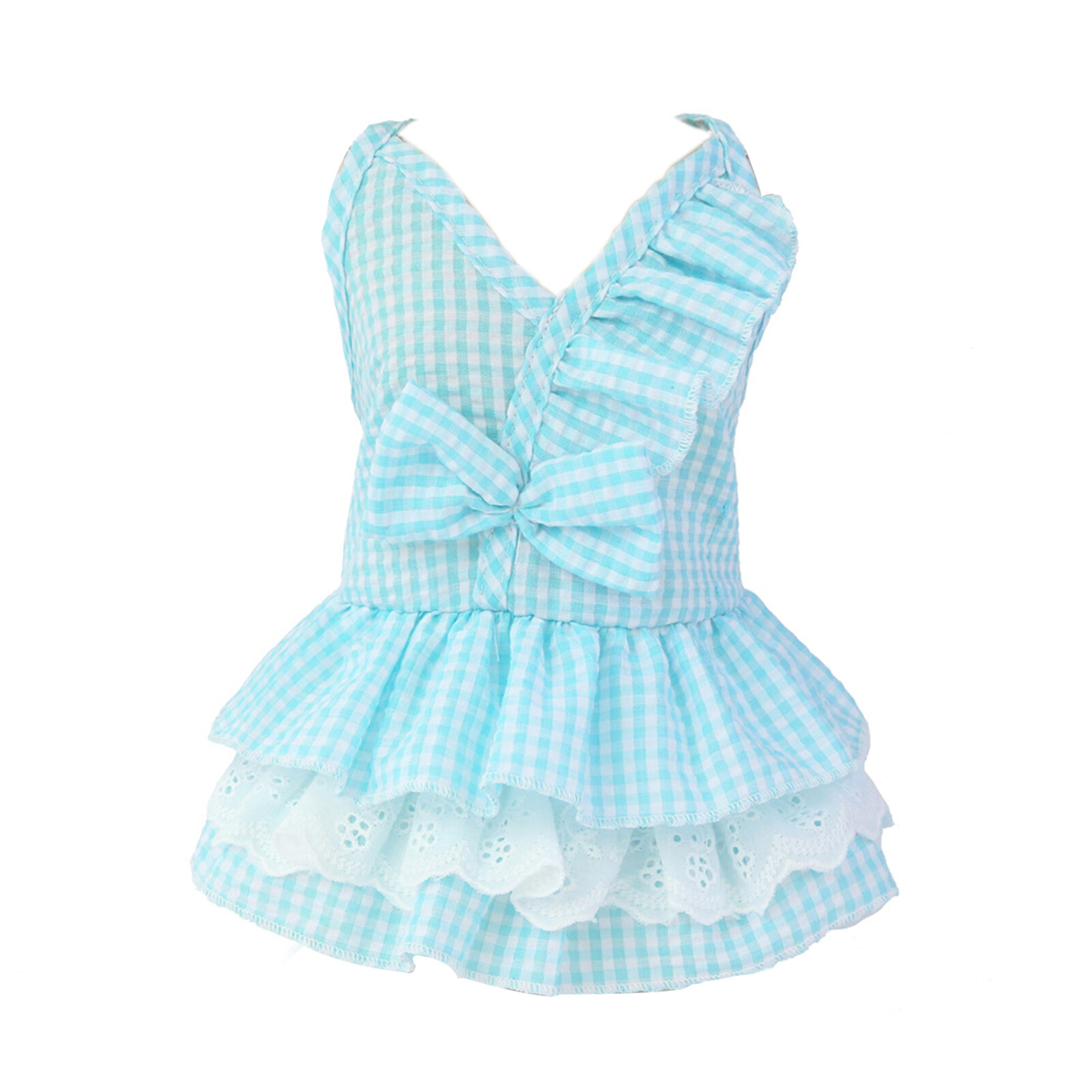 Pet Dress Sweet Comfortable Cotton Lovely Bowknot Dog Princess Dress Puppy Skirt for Spring Pet Apparel Wrinkle-free