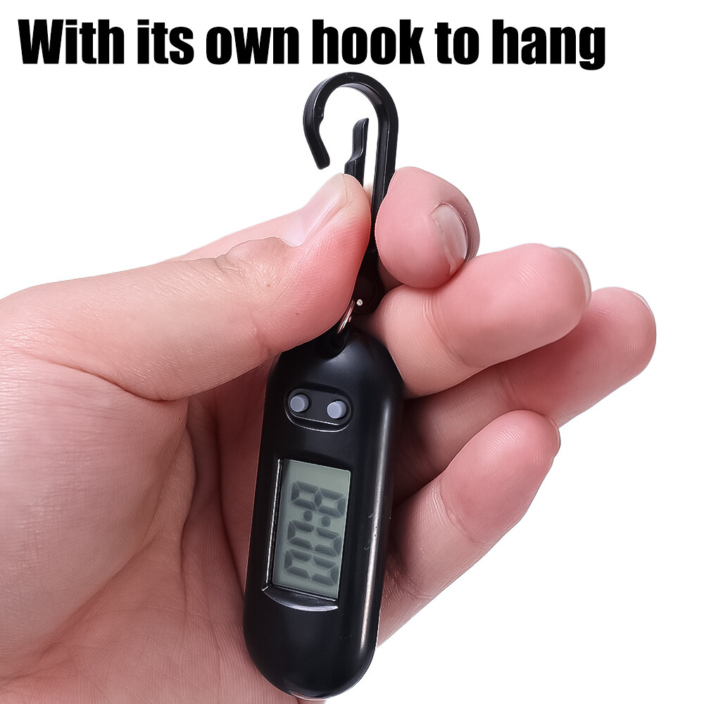 Mini cho sinh viên yên tĩnh tiện dụng đồng hồ điện tử với Keychain điện tử hình bầu dục xem LCD Bảng kỹ thuật số thời gian đồng hồ điện tử treo móc chìa khóa