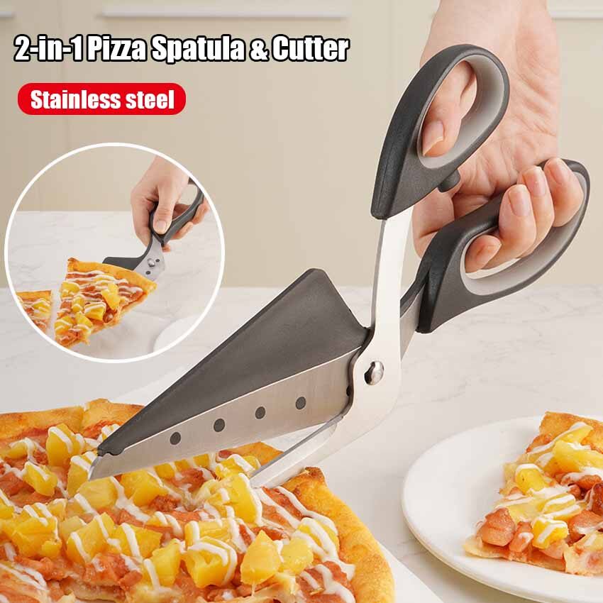 Two-In-One Baking Tool Detachable Multi-Function Stainless Steel Pizza Shovel And Cutter