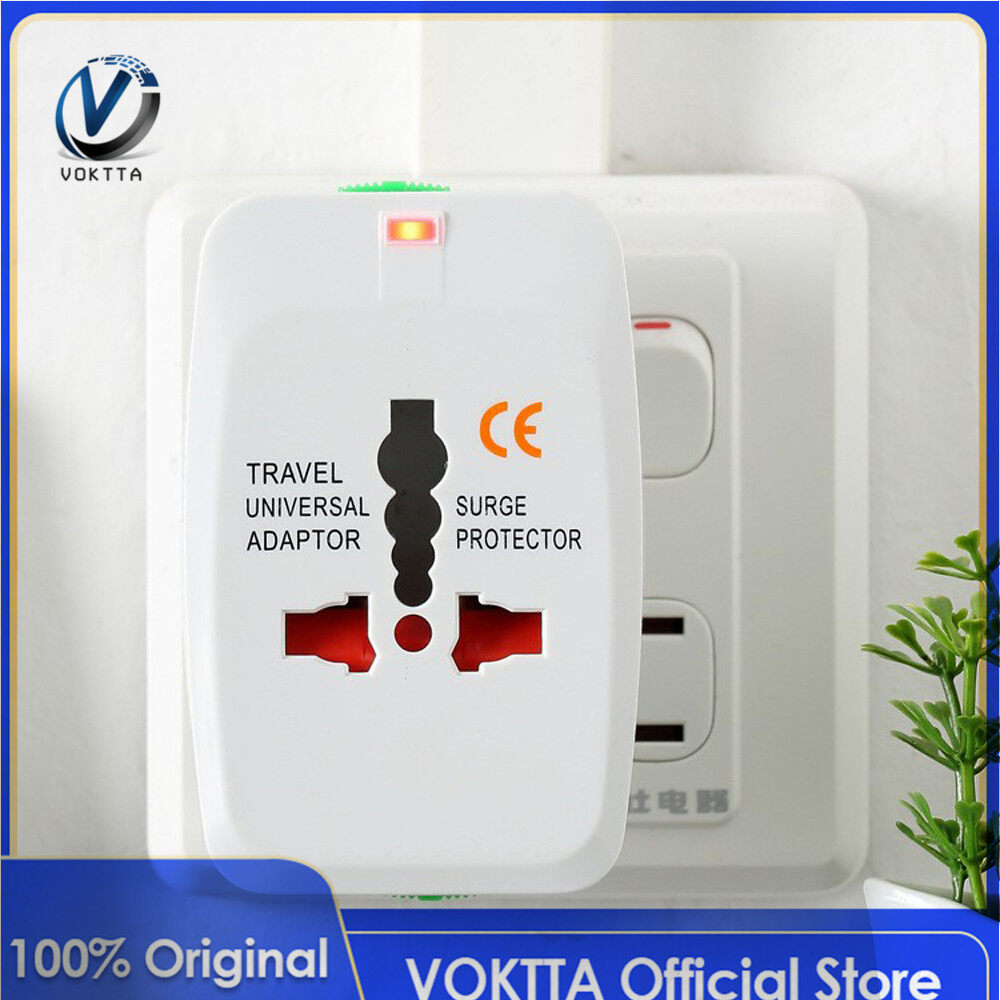 Original VOKTTA All in One Universal International 2 USB Port World Travel Plug Adapter AU USA UK EU AC Adapter Power Charger Converter usb charging adapter for travel