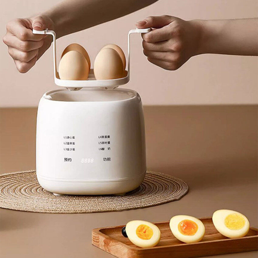 Nồi trứng thông minh 220V hoàn toàn tự động Bánh Ngô hấp Đun sôi máy làm bữa sáng đặt phòng đa chức năng luộc mềm trứng nồi