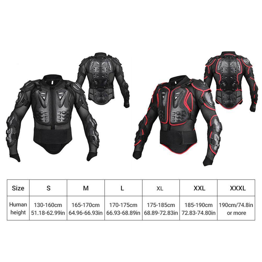 Motorcycle Full Body Armor Protective Jacket ATV Guard Shirt Gear Jacket Armor Pro Street Motocross Protector with Back Protection Men Women for Off-Road Racing Dirt Bike Skiing Skating Black M