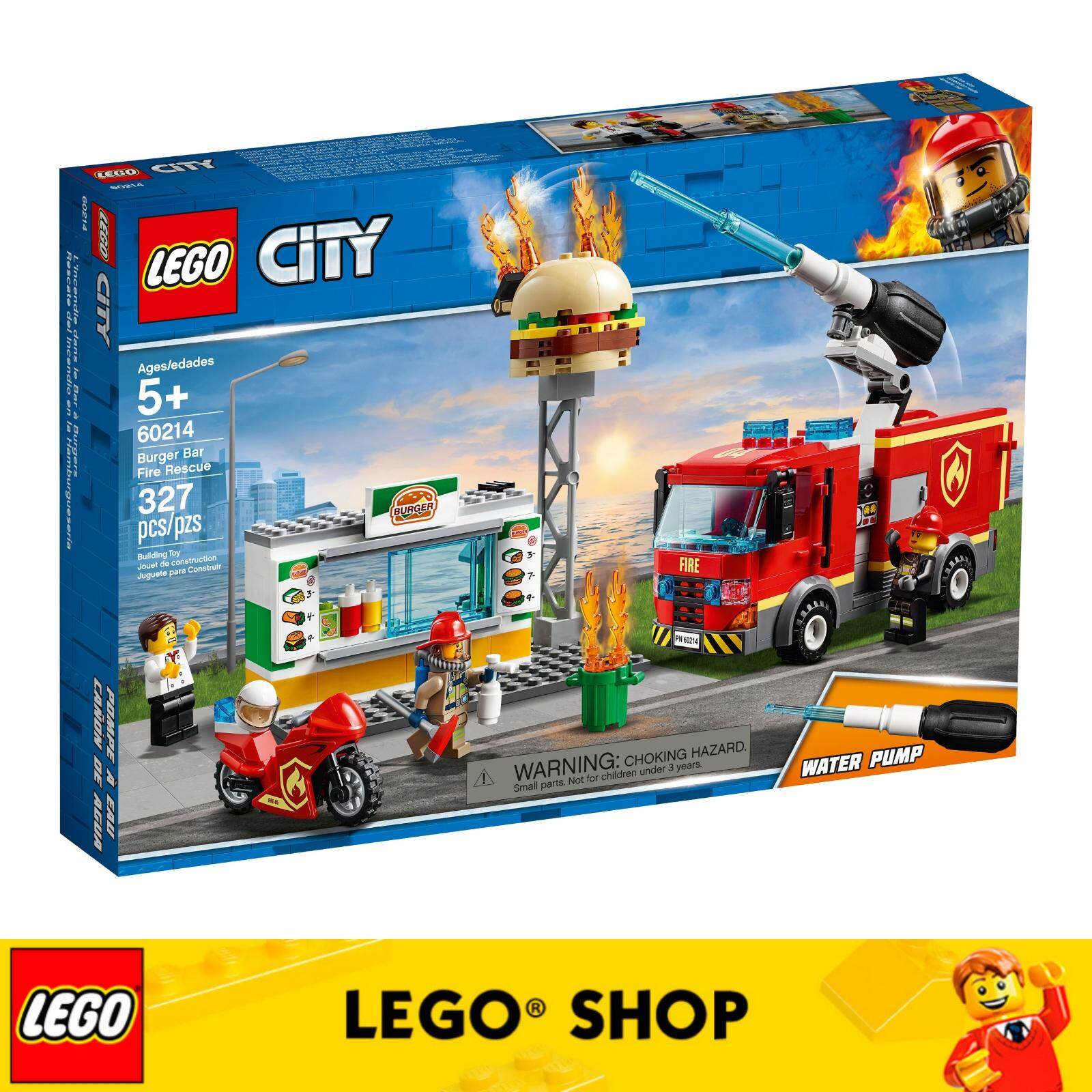 LEGO City 60214 Cứu hộ cứu hỏa Fire Burger Bar (327 miếng) Đồ Chơi Lắp Ráp