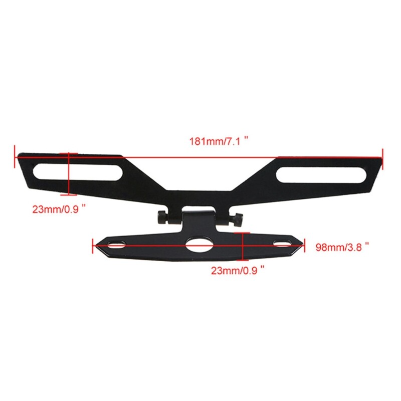 【Ready Stock】Motorcycle License Plate Bracket Taillight Fixed Folding Number Plate Frame Holder Light Mount Universal Motorbike Parts