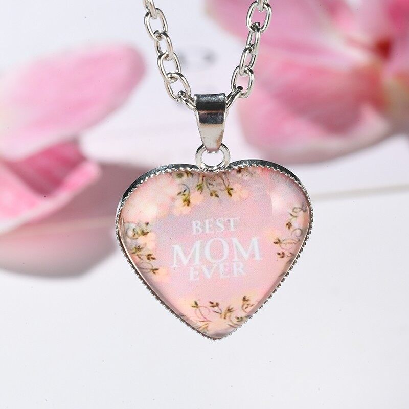 WZK BRACELET New Product Pink Crystal Love Letter Style Personality Pendant Retro Punk Love Letter Pendant Necklace