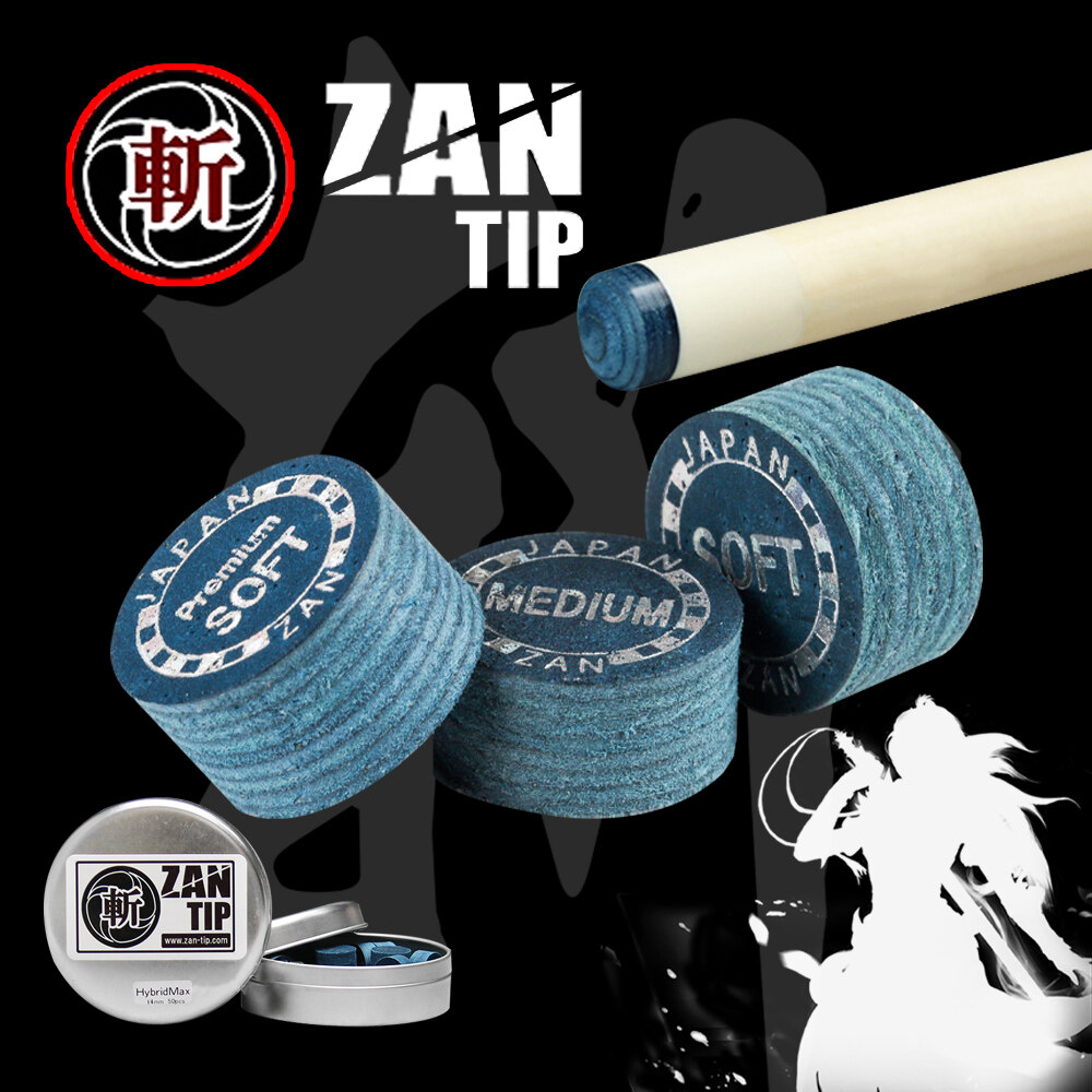 10pcs ZAN 14MM blue professional billiards Pool cue tip S/M/H 8 layers leather