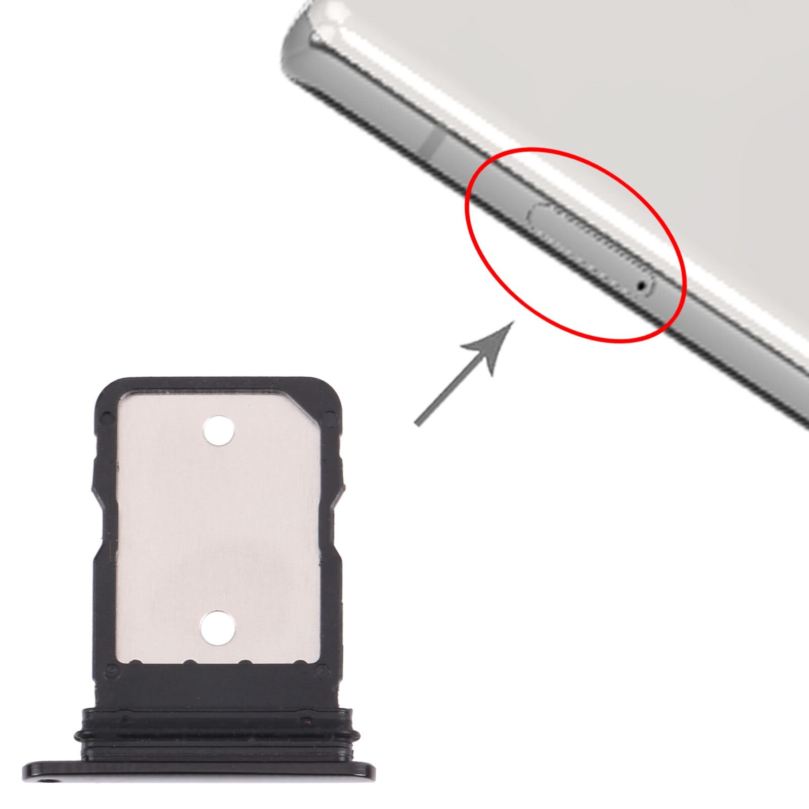 AboutCellphone SIM Card Tray for Google Pixel 6 Pro (Black)
