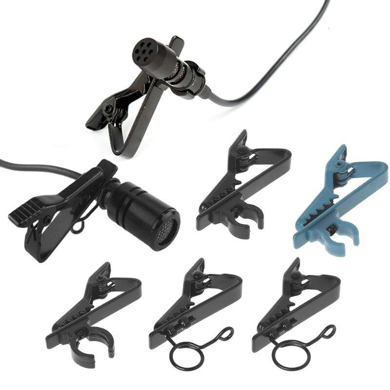 Đen Micro Kẹp Sắt Lavalier Clip Phụ Kiện Micro Micro Không Dây Gắn Micro Ve Áo Kẹp Cà Vạt