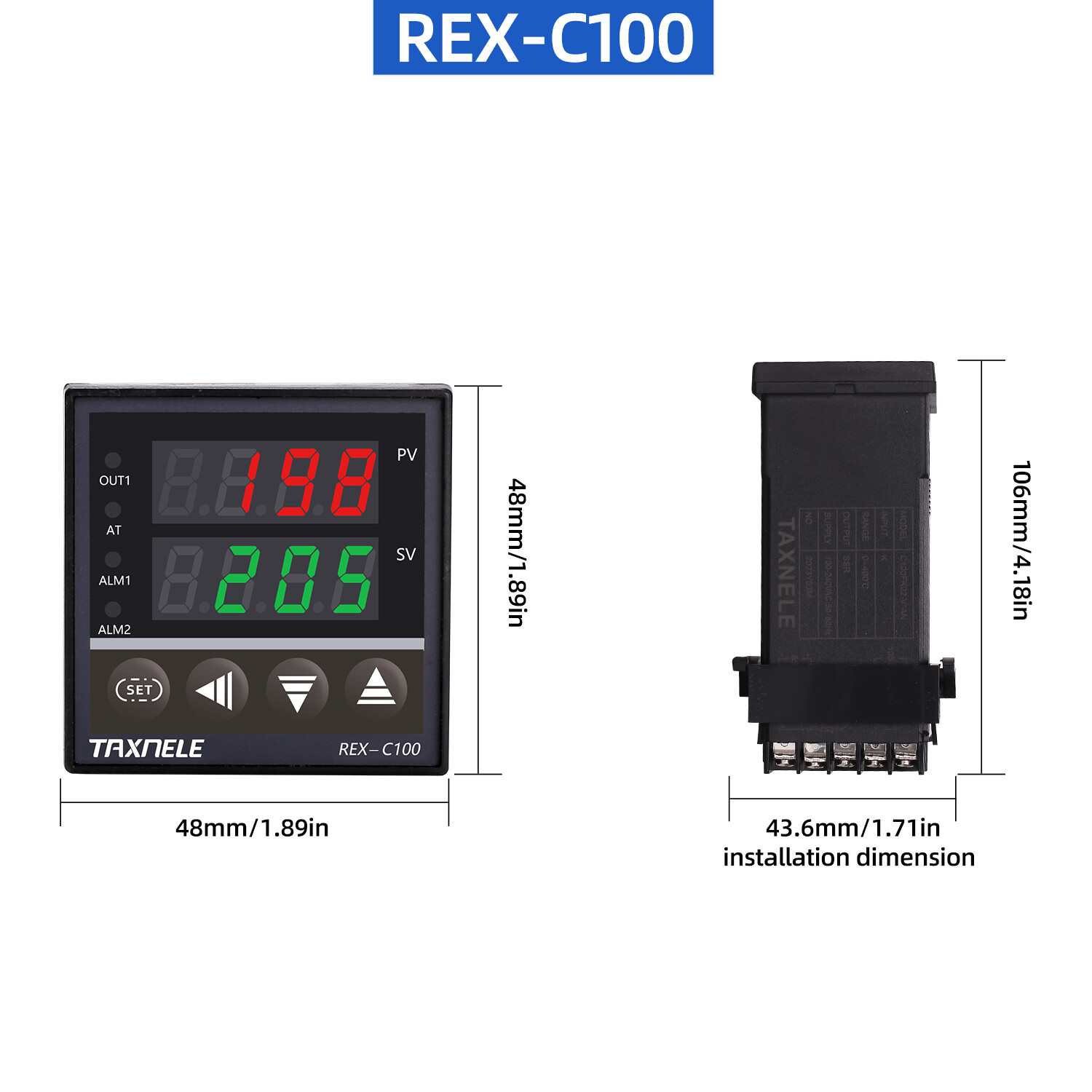PID kỹ thuật số thông minh công nghiệp Bộ điều khiển nhiệt độ Rex-C100 C400 C700 Rex-C900 phổ đầu vào SSR đầu ra rơle nhiệt