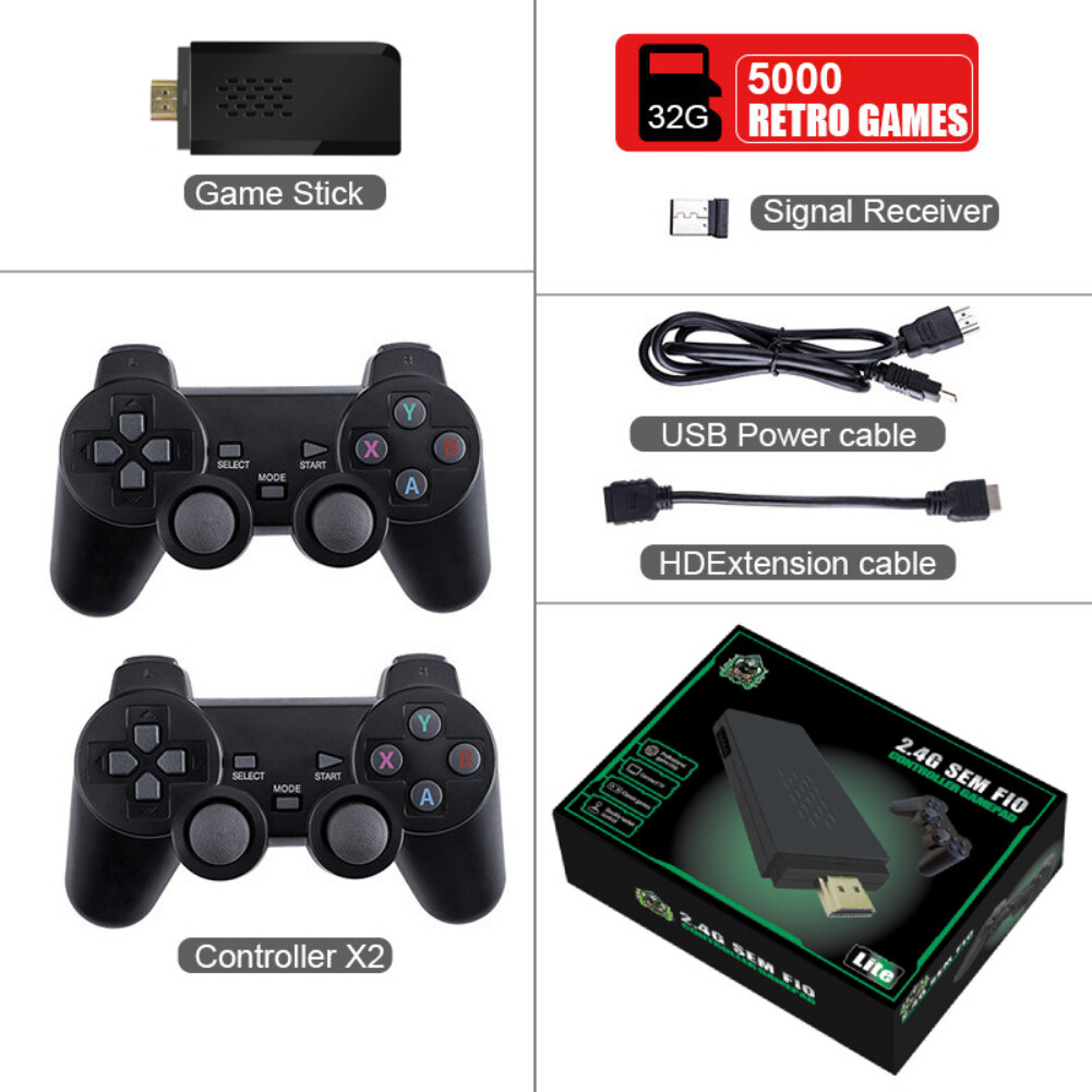 M8 video game console 2.4g double wireless controller game stick 4k tv retro video game console 10000 games 64gb retro games for ps1/gba dropshipping support 10 languages support 9 emulator hilevel