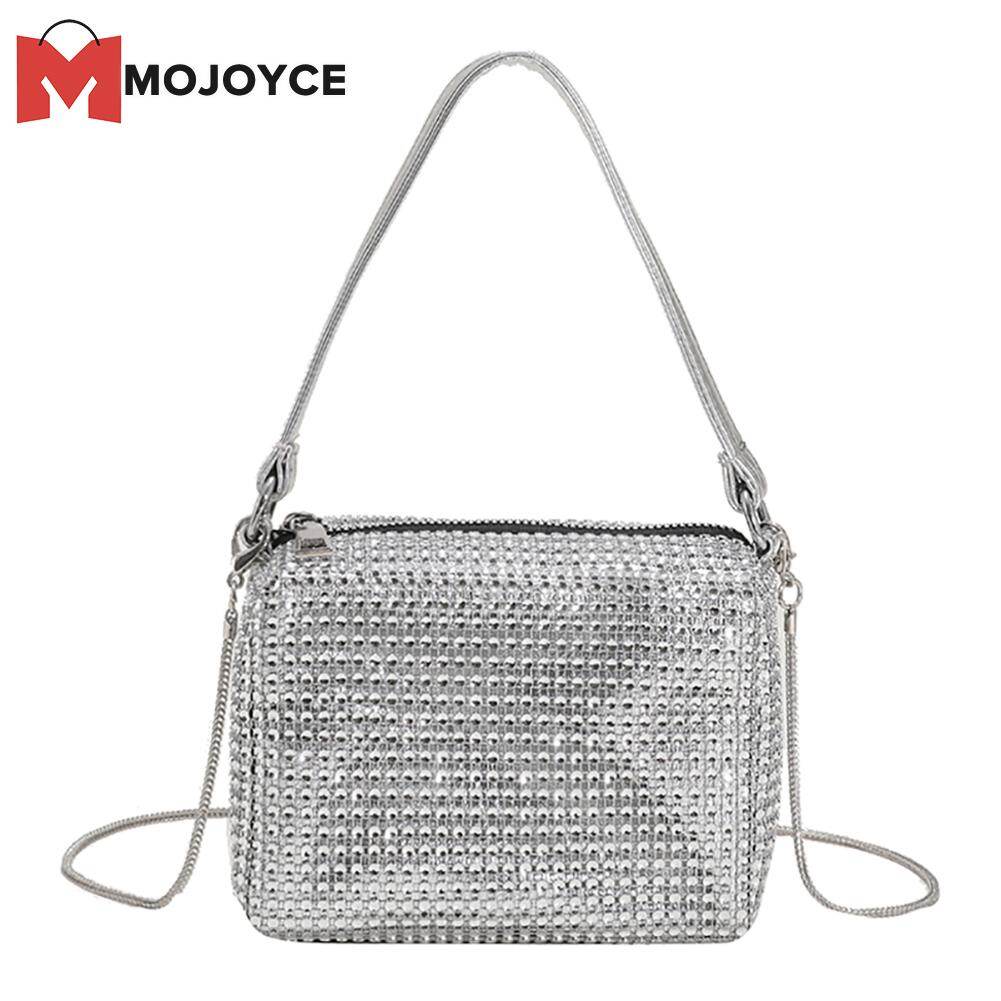 MOJOYCE Women Rhinestone Shoulder Bag Fashion Diamond Clutch Chain Crossbody Purse