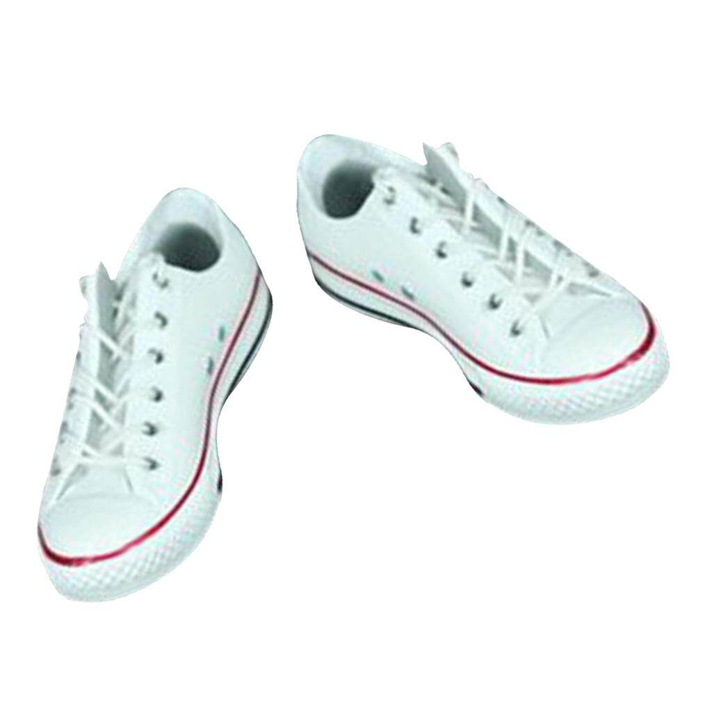 1//6 Male Figure Shoes Canvas Shoes Trainers for 12 Inch Action Figure Black