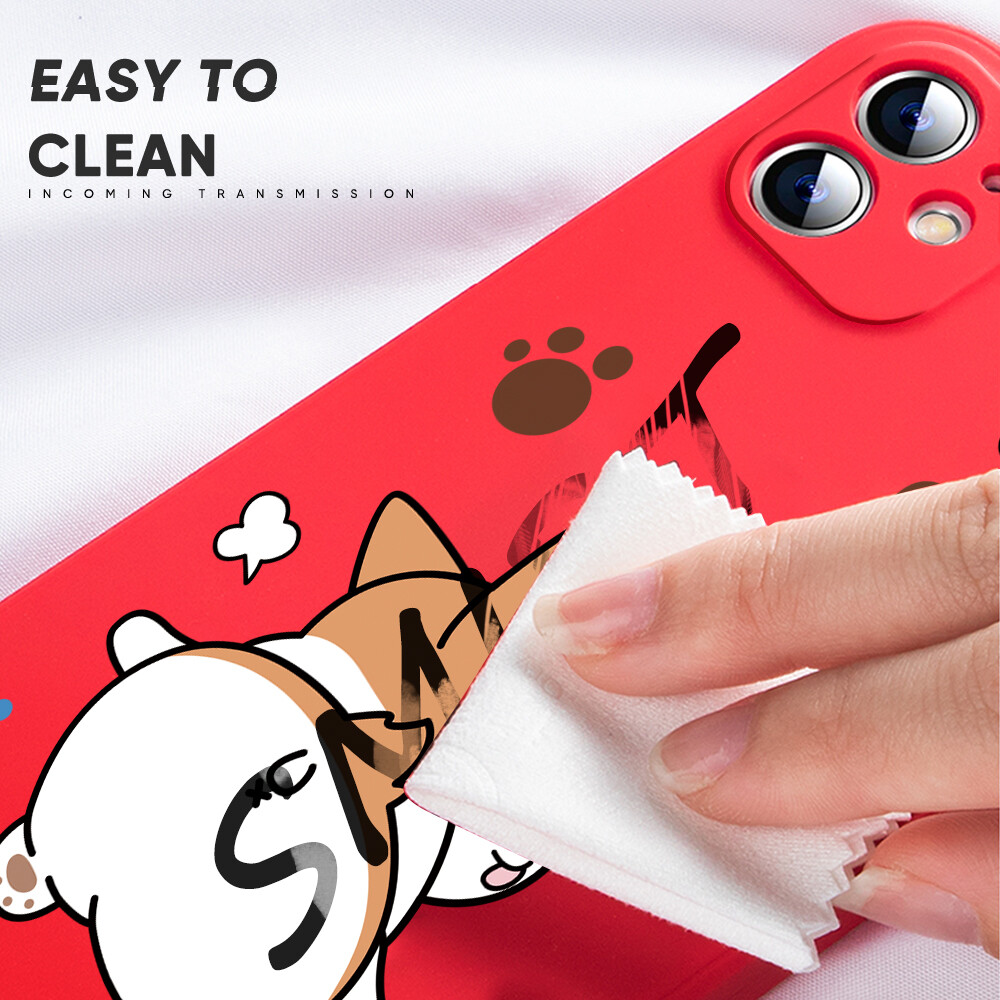 UCUC Phone Case For Samsung Galaxy Note 10 Lite Note 10 Plus+Note10 Case For Boys Design Phone Case Cartoon Corgi Dog Square Edge Pattern Liquid Silicone Casing Full Cover Camera Case
