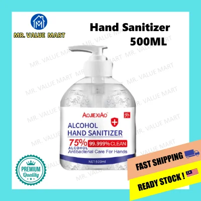 【SARAWAK SELLER】Hand Sanitizer Gel type 500ML 75% Alcohol / Quick Dry / Rinse Free