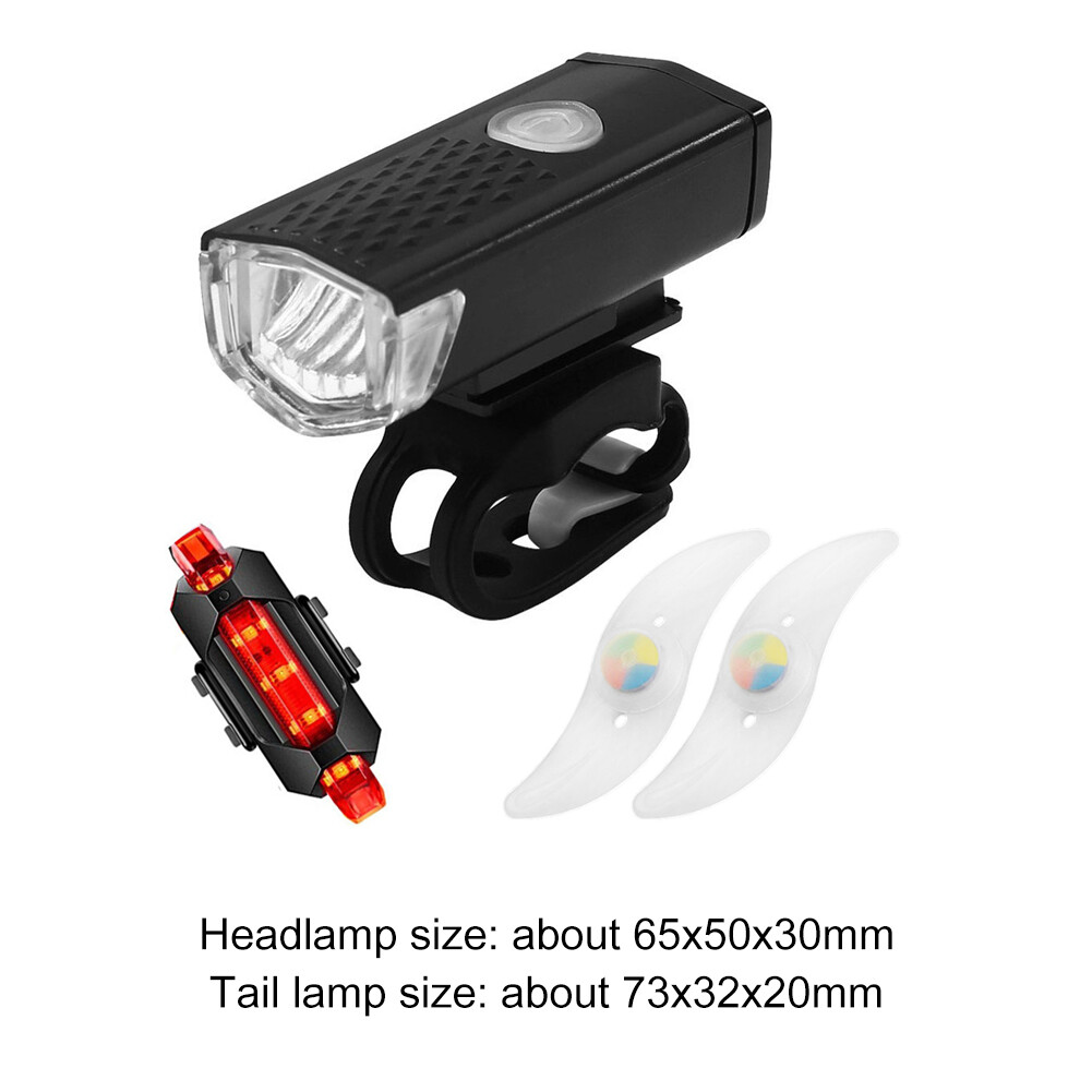 Đèn Xe Đạp 2/3/4 Chiếc Đèn Pha Xe Đạp LED XPE Chống Nước USB Đèn Đuôi Xe Đạp/Chuông/Đèn Vòi Phun Xăng/Đèn Nan Hoa Nhiều Màu Sắc/Bộ Dụng Cụ Sửa Chữa Lốp Xe