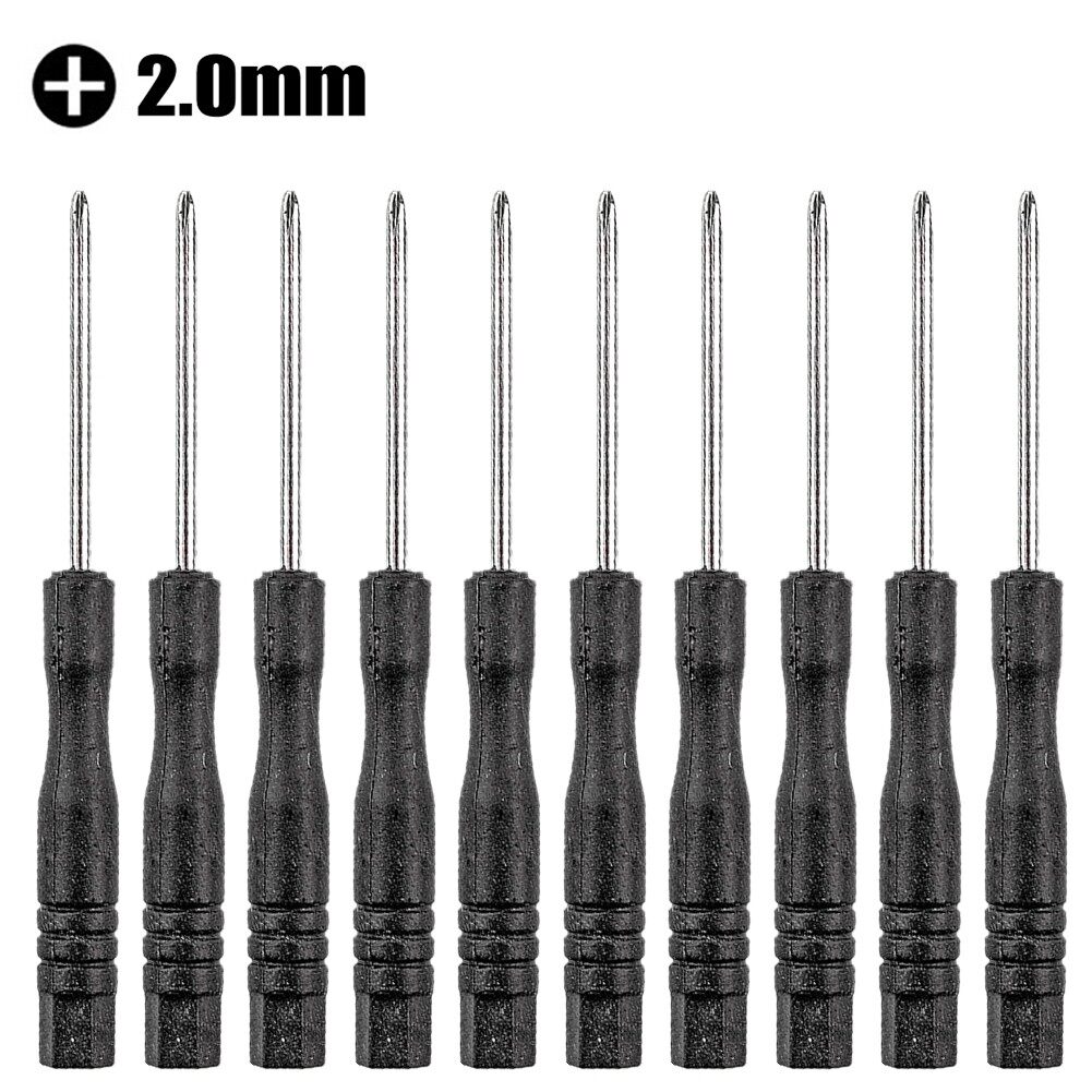 Toolstar 10Pcs 3.22Inch Small Mini Screwdriver Repair Tool Slotted Cross Screwdrivers 2mm